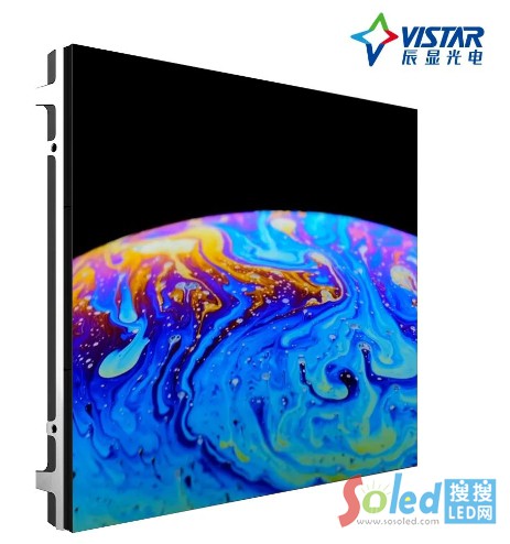 辰顯光電點(diǎn)亮27英寸TFT基P0.7 MicroLED拼接箱體